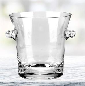 China Deccorated Glass Storage Jars With Handle Ears For Ice Cooler factory