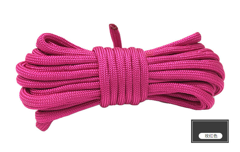 Colorful Orange Nylon Rope ISO9001 Double Braided Polyester Rope