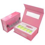 Customize logo printed pink press on nail packaging box Cheap packaging box with