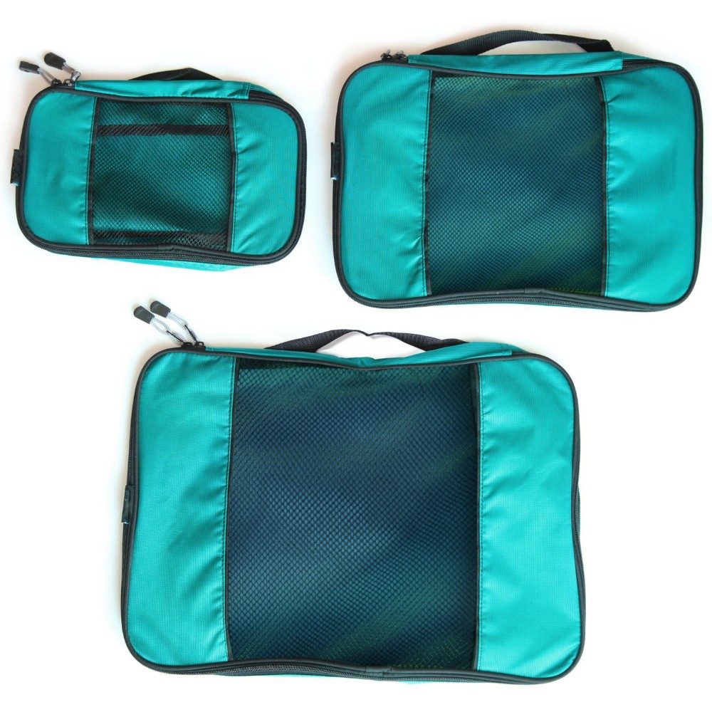 Fashion Canvas Lightweight Packing Organizers 3 Set Side Carry BSCI SEDEX