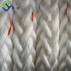 China White Polyester Marine 8 Strand Mooring Rope Abrasion Resistant factory