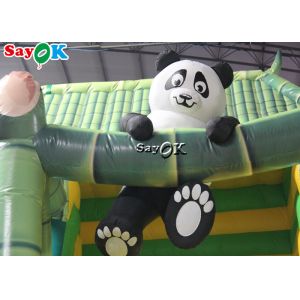 Inflatable Kids Slide Commercial Inflatable Bouncer Slide Panda Bamboo Forest