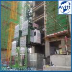 SC100/100 Construction Elevator Lift 2 Tons Outside Buildings Climbing Type