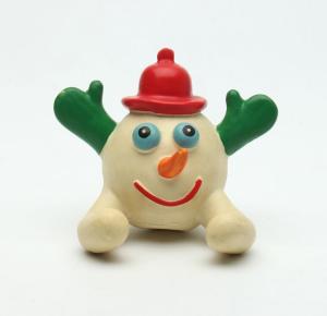China Bright Funny Clown Dog Toy Indestructible Squeaky Dog Toys Unique Design factory