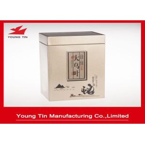 Steel Metal Tea Tins With Protective Coating , Tinplate Material Rectangular