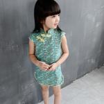 2016 Fashion Girl Kid's Chinese Style Dress Cheongsam Cute dress