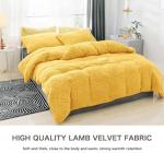 Customized Size Velvet Bedding Set 4pcs Thick Flannel Fleece Duvet Cover for