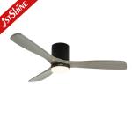 Low Noise 35W Decorative Saving Space Flush Mount Ceiling Fan With LED Light