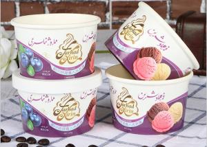 China Safe Branded Ice Cream Cups Frozen Yogurt Disposable Bowls With Lids For Hot Food factory