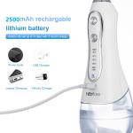 FCC Cordless Water Flosser Oral Irrigator , Portable Dental Water Flosser