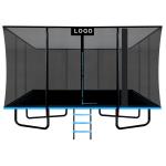Unisex Outdoor Garden Park Fitness Elastic Bed Rectangle Trampoline with Safety