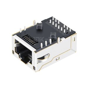 LPJK9072A110NL 10G Base-T Low Profile Ethernet RJ45 Magjack Tab Up Yellow&Green