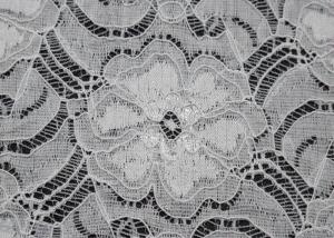 China White Elastic Lace Nylon Spandex Fabric Beautiful Elegant CY-LW0783Y factory