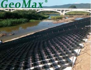 China HDPE Geocell 150mm Height 445mm Welding Space For Channels Drainage Ditches Stormwater Management Erosion Control Water Flow Containment factory