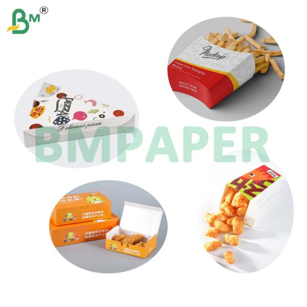 255gsm 355g Kit6 Food Grade Oil-Resistant Cardboard For French Fry Packaging Food Containers
