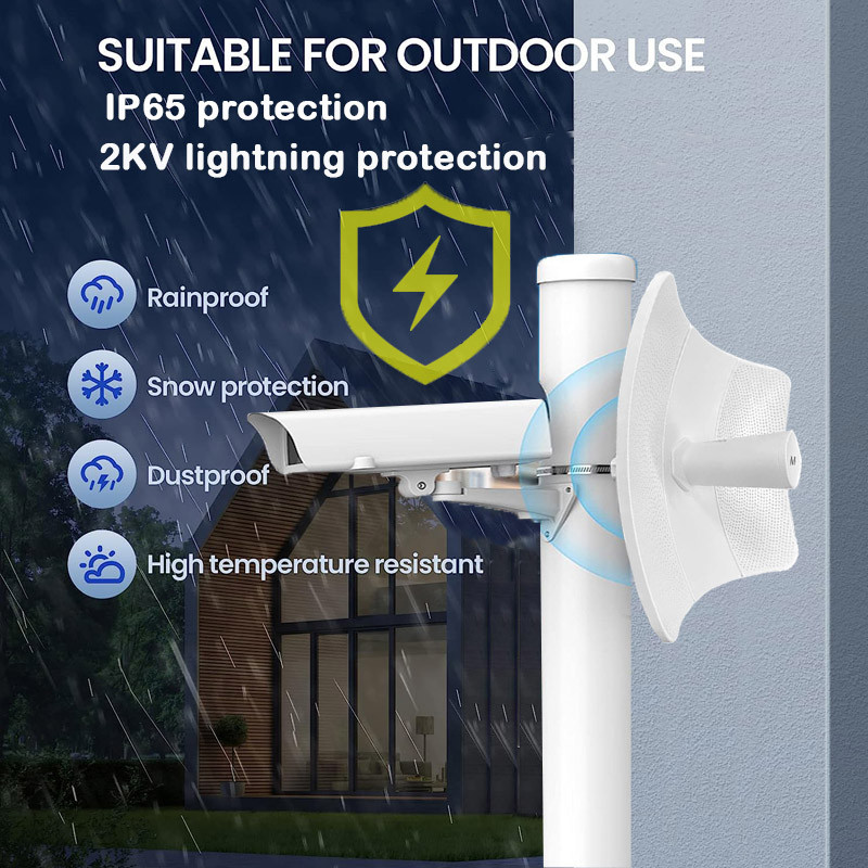 20KM Long Distance Wireless Bridge 5.8G 300Mbps Point To Point High Power Wifi Bridge