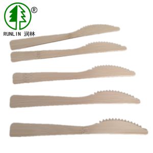 China Biodegradable Hotel Compostable Bamboo Cutlery 17cm Bamboo Cheese Knife Set on sale