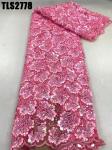 Hot selling 2023 tulle lace fabric african lace nigerian sequins lace french