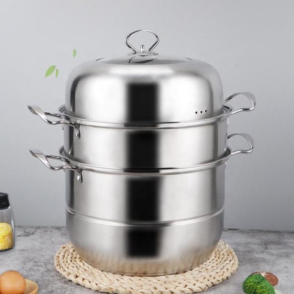 Multi-Layer 28cm Kitchen Pots Cookware Stainless Steel Cooking Pot 3 Layer Food