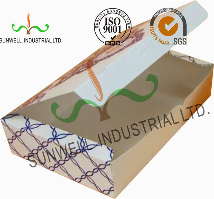 UV Coating Paper Egg Tart Take Away Food Packaging Boxes Gold Stamping