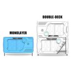 Blue Space Pod Bed Flame Retardant ABS Material For Hotels Anti - Slip Ladder