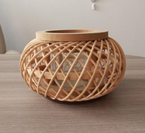 Hot Sale Led Lantern Indoor And Outdoor Decoration Natural Handmade Rattan Weave