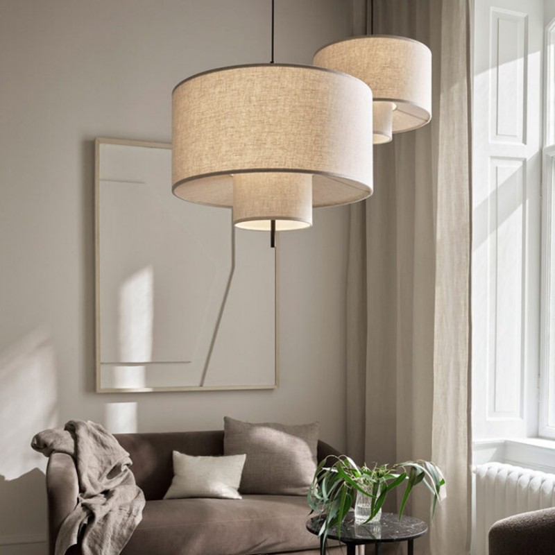 Modern Chinese Style Silk Led Ceiling Chandelier For Living Room Bedroom paper pendant light(WH-AP-569)