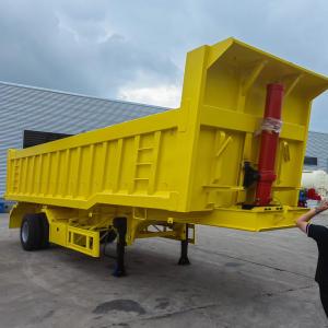 China 3 Axles 60 Ton Multi Funtion Flat Bed Tank Tipper Dumper Dump Trailer For Construction factory
