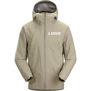 China 2023 High Quality Custom LOGO Blank Waterproof for Jacket Winter Softshell Unisex Hooded Outdoor Windbreaker Men Jacket factory