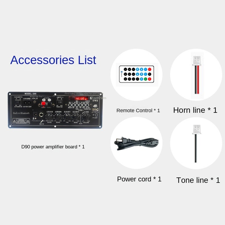 Rechargeable Trolley Stereo Car Subwoofer Audio Power Amplifier PCB Board 2.0 Channel 12V with Private Mold Design