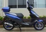Aluminum Frame Adult Motor Scooter 12V 7A Blue 50cc Motor Scooter With Headlight