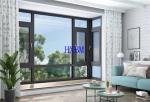 Residential Anodized color 5mm 12A double Glasses Aluminium Frame casement
