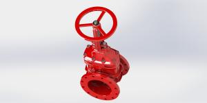 China FBE Coated Resilient Seated UL FM Gate Valve With Flange Groove Connection factory