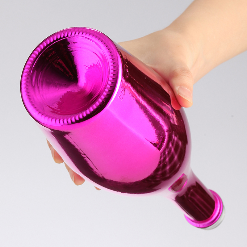 375ml 500ml 750ml Wine Bottle Electroplating Champagne Glass Bottle Sealed with Cork