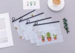 PVC / EVA Plastic Zip Folders For Paper Office Stationery Packing