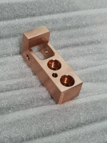 Red Bracket Sleeve Cover CNC Copper Parts , Cell Bronze Milling Brass Turning