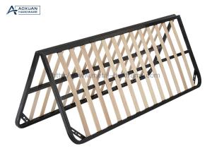 China 60'' Queen Size Metal Platform Bed Frame With Wood Slats factory