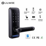 Matted Black Aluminum Alloy Electronic Door Locks Stand Alone Version