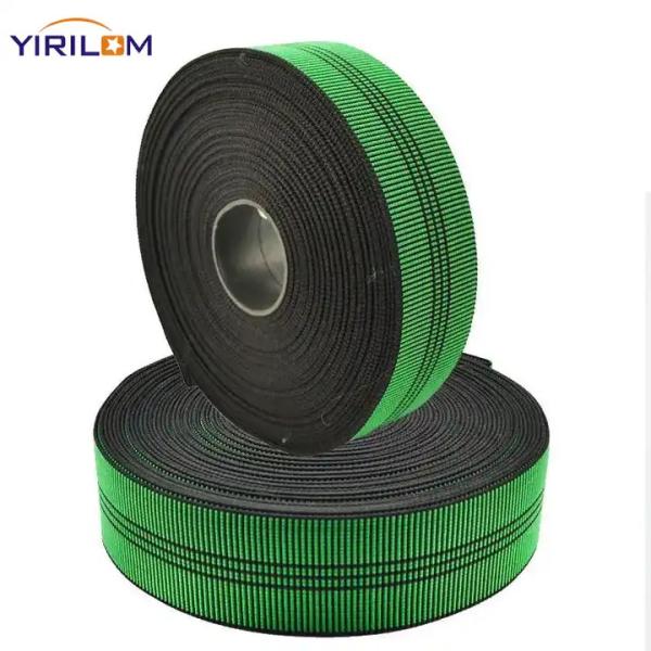 China Colored Sofa Webbing High Elasticity Furniture Webbing Polyester Belt factory