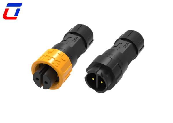 10A 2 Pin 300V Circular Wire Connector Quick Lock Waterproof Female To Male
