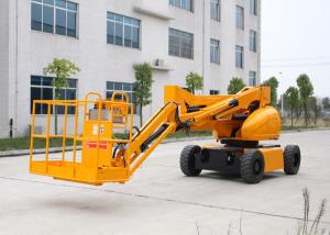 China 10M Electric Powered Articulated Hydraulic Boom Lift With 200KG Lifting Capacity Trojan Battery factory