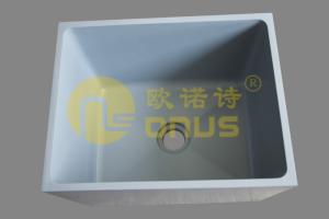 China Ice blue epoxy resin chemical resistance epoxy undermount sink for university factory
