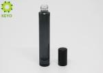 10ml Long And Thin Empty Glass Perfume Bottles Clear Shiny Black Round Metal