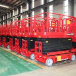 12m 320kg Self-Propelled Scissor Lift for Green House Construction Aerial Work