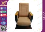 High Back Fixed Floor Cinema Theater Chairs With Wooden Pad , Folded Auditorium