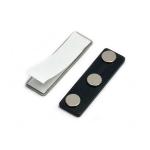 Nickel Coating Permanent Reusable Magnetic Name Tags 32x13x6mm