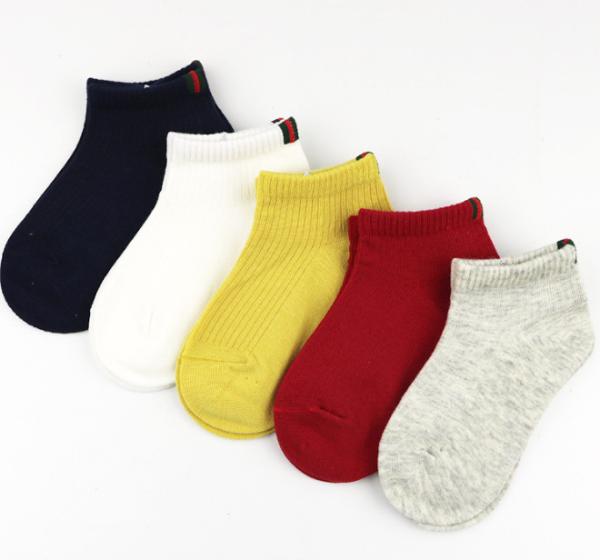 Breathable Kids Colorful Socks / Kids Ankle Socks Comfortable Kids Socks Custom