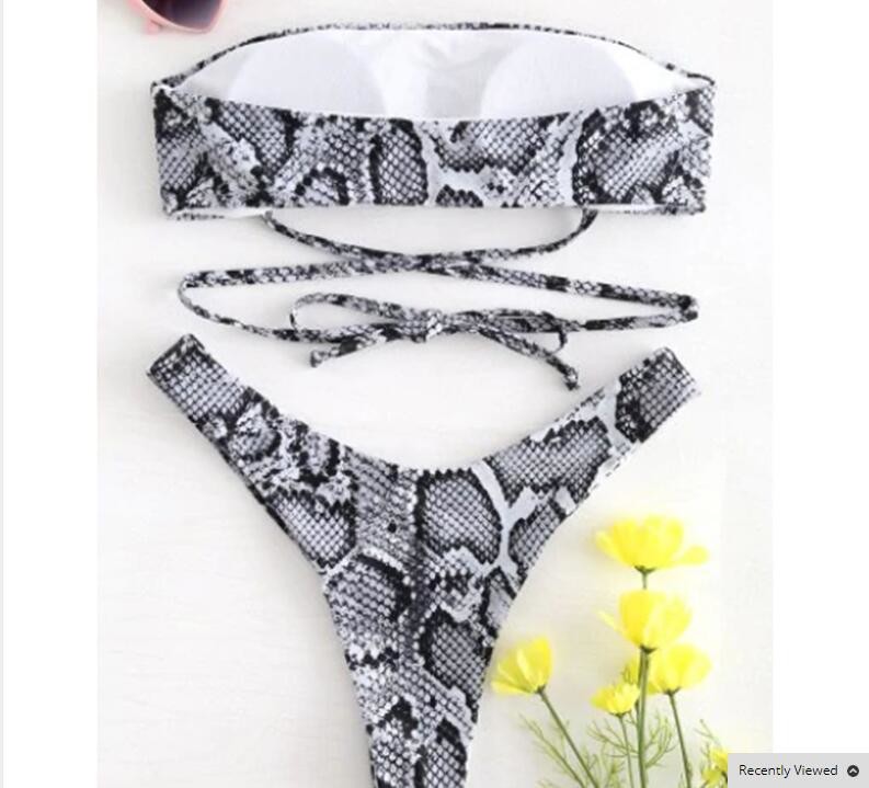 Womail Alluring Biquini Leopard Printed Bikini Push-Up Padded Swimwear Women's