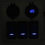 SS 3 Gang 24V 12V Universal Rocker Switch Panel