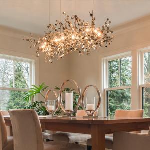 China Shimmer Branching Disc Chrome Chandelier Ceiling Light Customized factory